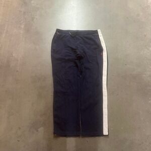 Vintage polo Ralph Lauren men's blue white stripe pleated track pants open leg M